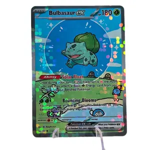 Bubble Bulbasaur EX Custom Card - Bubble Holo Finish - Full Art Illustration Proxy Card - Shipping Deal - Card 2 of 3 Collectible Cards Hobby Cards