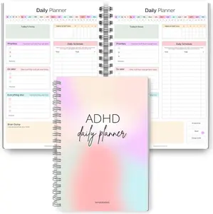 ADHD Daily Planner for Neurodivergent Adults - Productivity Daily Planner & Task Management to Stay Organized and Focused (Rainbow)