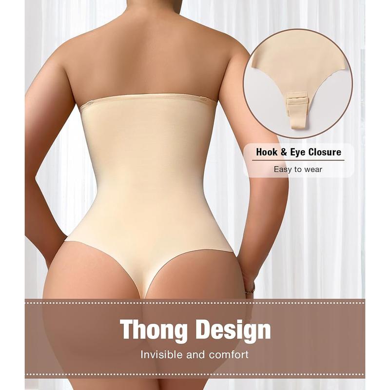 【Plus Size】Shapewear Bodysuit Tummy Control Strapless Bra Shapewear for Women Strapless Faja Body Shaper Thong Light Shapewear Body Shaper Tank Swimwear Womenswear