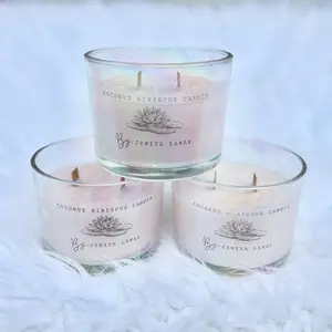 WHOLESALE Luxury Vegan Candles Hand-poured By Jeniya Lamar with Coconut Apricot Wax - Custom Scented Aromatherapy Candles with long clean burning