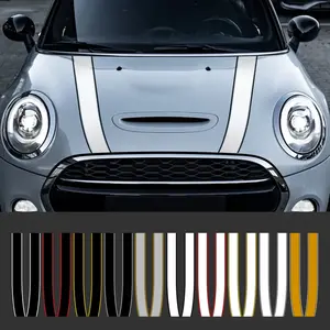2026 New Car Engine Hood Bonnet Sticker Stripes Decals Decor For Mini Cooper S JCW R55 R56 R60 R61 F54 F55 F56 F60 Countryman Accessories For your Car