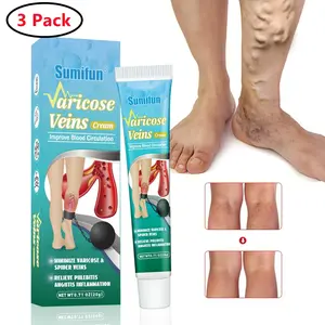 3 Pack Varicose Veins Cream, Soothing Leg Cream with Natural Ingredients Improve Blood Circulation,Relieve Pain of Legs