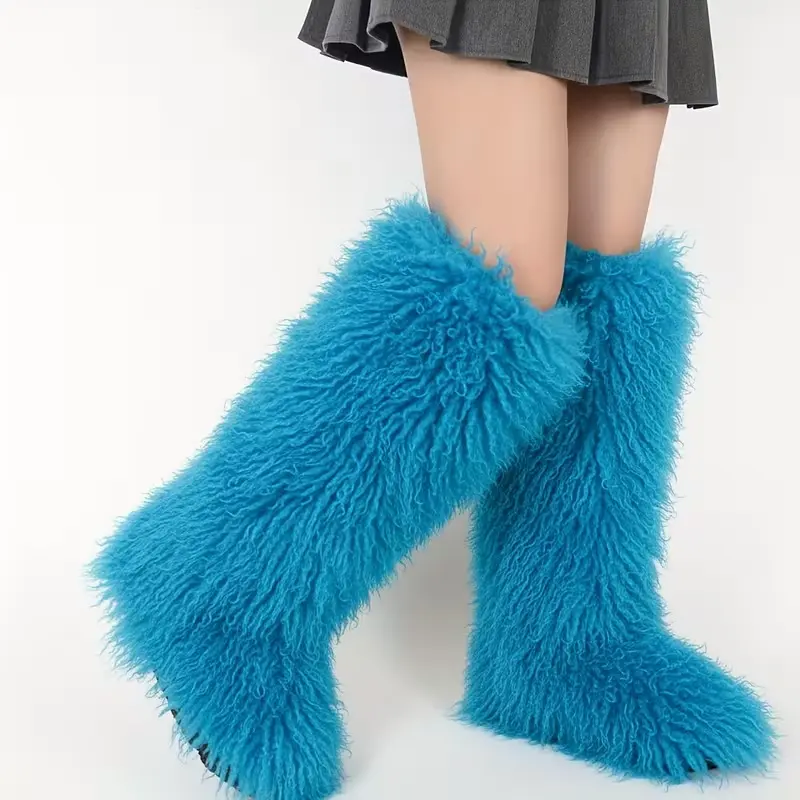 Light blue imitation wool