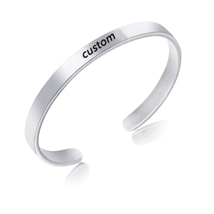 G3764 Stainless Steel Custom Open Bracelet Watersafe G3764 Stainless Steel Custom Open Bracelet Watersafe