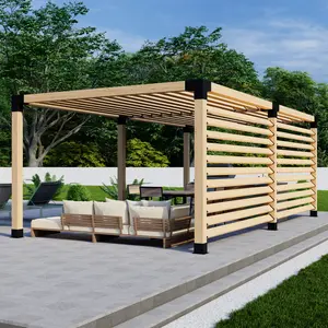 DIY Kit for a Pergola With Privacy Walls