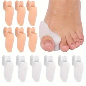 RooRuns 2 / 6-piece Bunion Cushion and Protector 1/2" Thick Bunion Pads Corrector Relief with Gel Shield Treat Pain in Big Toe Joint Realign Toe