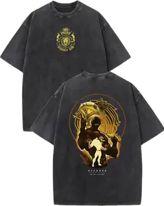 Seven Deadly Sins Escanor Oversized Tee - "Who Decided That" Pride Sin Retro Graphic Heavy Cotton Unisex Anime Streetwear Gift For Fans