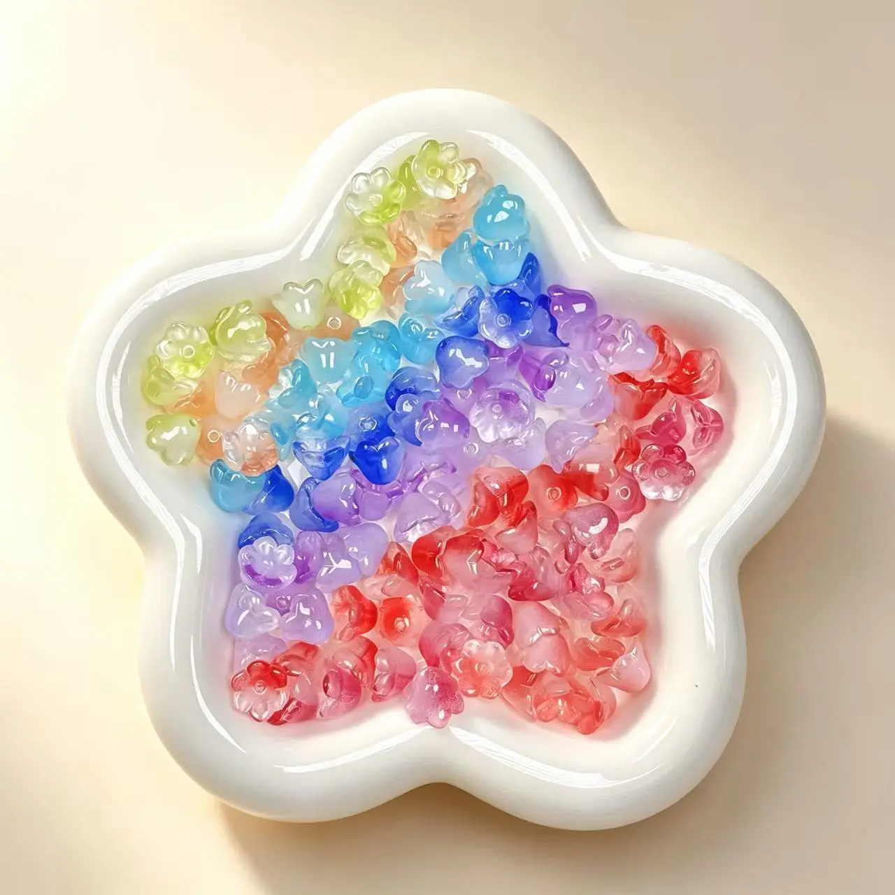 【Special Glass Beads】-Lily Flowers Beads