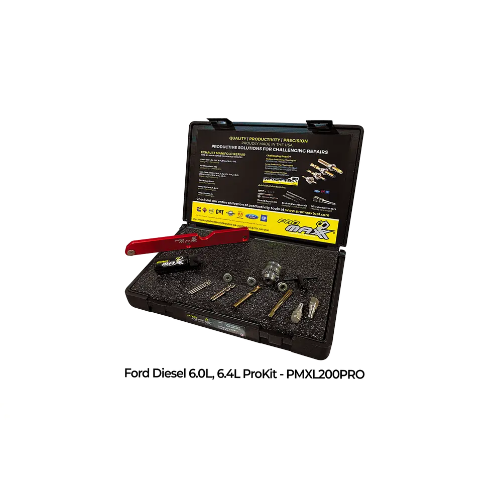 ProMAXX PMXL200BSE Ford 6.0L, 6.4L Power Stroke Diesel Exhaust Manifold Broken Bolt Repair Kit - Leo