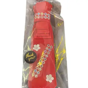 Designer Tie with Elegant Rhinestone Accents and Flower Embellishments for Stylish Outfits