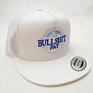 Overtime hours for bullish.t pay mesh trucker hat white