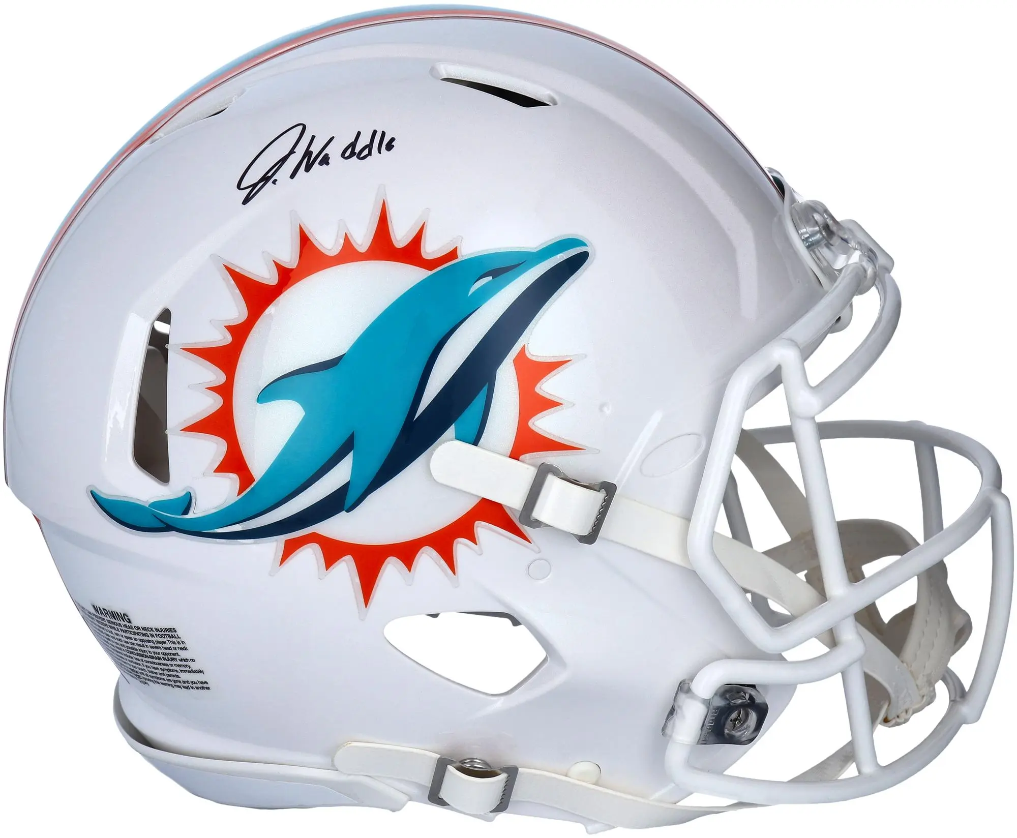 Jaylen Waddle Miami Dolphins Autographed Riddell Speed Authentic Helmet - Fanatics Authentic Certified
