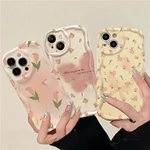 Case For OPPO A38 A18 A17 A16 A15 A15S A53 A9 A5 2020 A55 A54 A60 A57 A77 A76 A96 A52 A92 A93 A94 cover Flower Wave Butterfly ip17promax phone