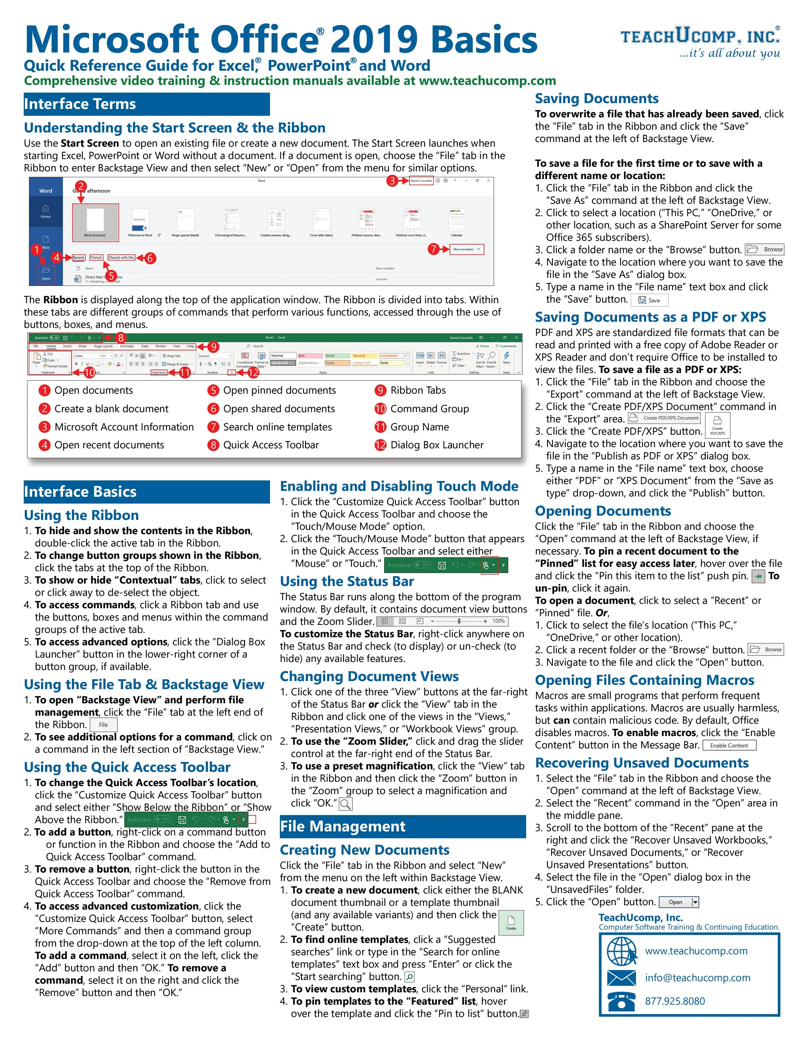 Microsoft Office 2019 Basics Quick Reference Guide - TikTok Shop