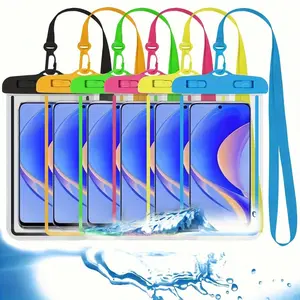 Waterproof Phone Case, PVC Transparent Night Glow Waterproof Bag, Casual Waterproof Phone Pouch, Suitable for Smartphone, Swimming, Travel, Sports, Beach, Students