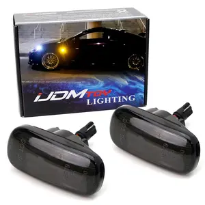 iJDMTOY Smoked Lens Amber Full LED Fender Side Marker Light Kit For JDM Spec Honda/Acura RSX Integra Civic EP3