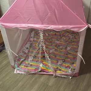 Kids' Fun Play Tent, Pretend Play & Princess Fairy Tale Castle Tent | Unisex Secret Space | Portable Indoor & Outdoor Playhouse | Party Decor & Holiday Gift (Birthday/Christmas/Thanksgiving/Halloween) | No Accessories | Portable Play Area