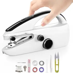 Sewing Machine,Two dear,Mini sewing machine,Easy to Use and Fast Suitable for Clothes,Fabrics, Sewing Machine for Beginners.Black white
