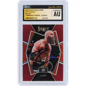 Tommaso Ciampa WWE Autographed 2022 Panini Select Maroon Prizm #172 #/149 CGC Fanatics Witnessed Authenticated Card - Fanatics Authentic Certified
