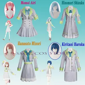 Newly Hanasato Minori Momoi Airi Cosplay Anime PJSK MORE JUMP Hinomori Shizuku Costume Kiritani Haruka Coat Skirt Play Outfit