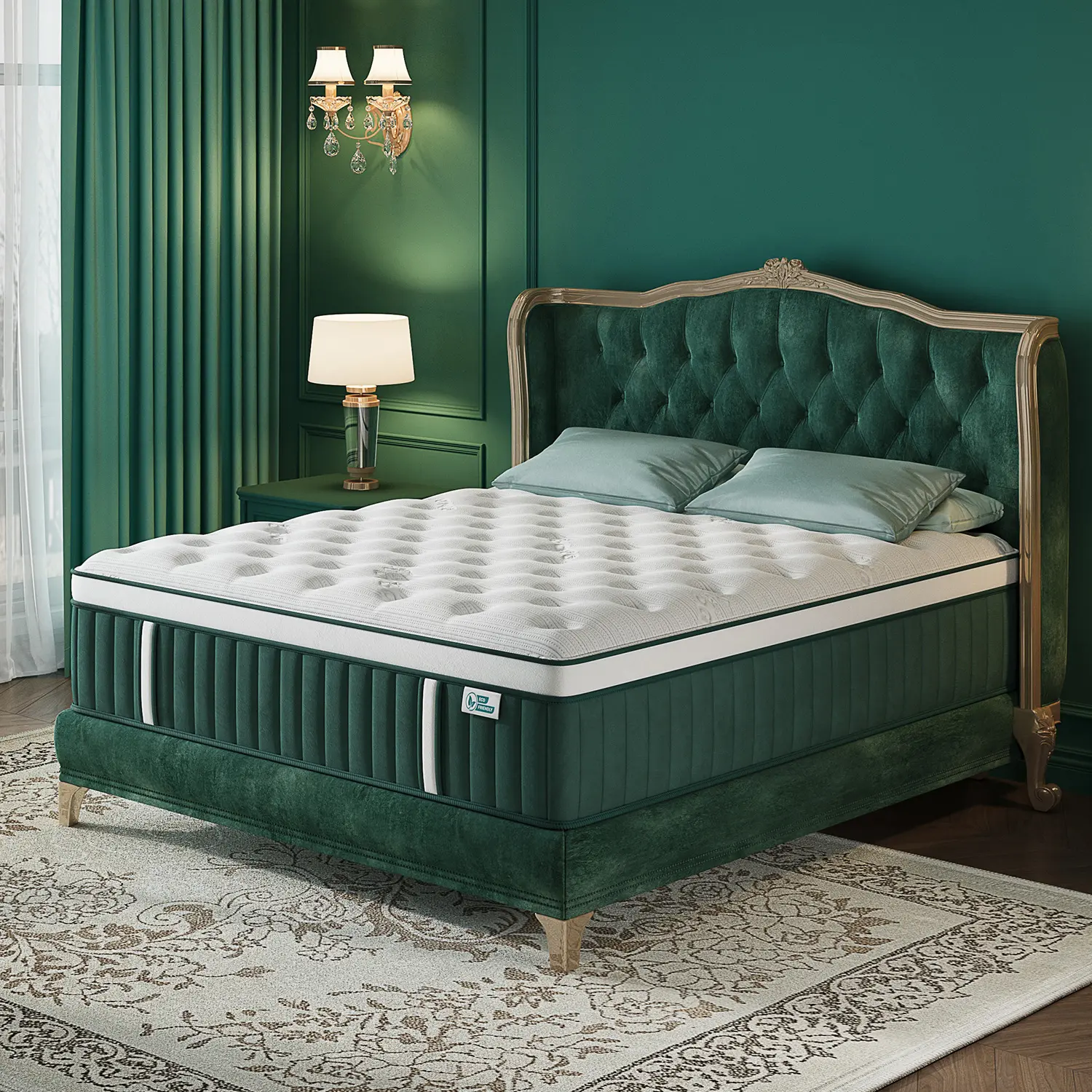 Twin Full Queen King Sizes Hybrid Pocket Spring Mattress 12 14 Inch, Cooling Gel Memory Foam Euro Top Medium Firm Bed-in-a-Box, Anti-Motion Transfer & Strong Edge Support, 100 Night Free Trial