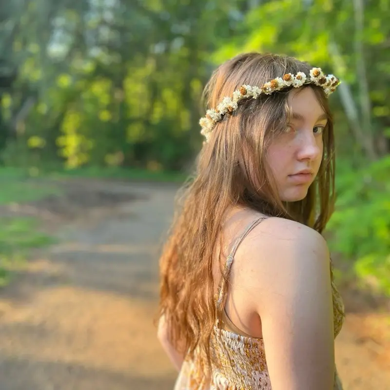 Sweet Daisy Dried Flower Crown