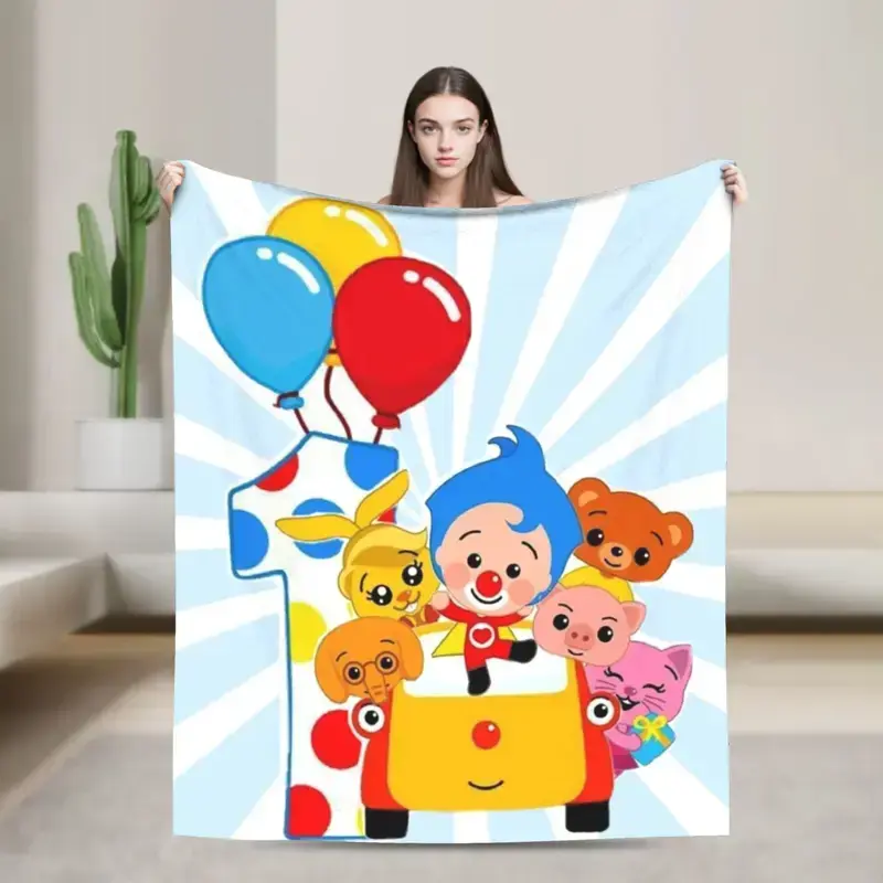 Soft Funny Plim Plim Anime Throw Blanket Lightweight Cooling All Season for Adults Anime Fans Gift Christmas Birthday Halloween Home Office Camping Decor