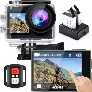 20MP 5X Zoom Action Camera 4k 60Fps with EIS, WiFi Remote Control,  Underwater Camera for Snorkeling Cycling Vlogging