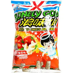 Want Want Lonely God Potato Twists, Tomato Flavor 70 g Snack