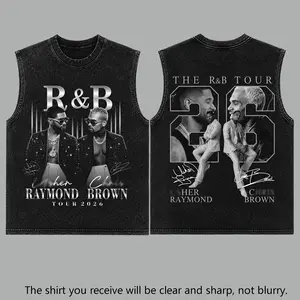 BOD - The R&B Raymond & Brown Tour 2026 Acid Washed Graphic Tee, R&B Music Premium Cotton Concert Shirt, Hip Hop Soul Streetwear, Gift for R&B Fans, Vintage Music