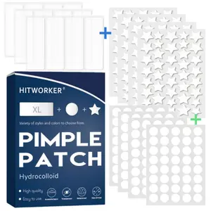 332pcs Acne Patches, Suitable for All Skin Types, 6 Sizes, No Preservatives and Alcohol, Daily Facial Skincare Accessories