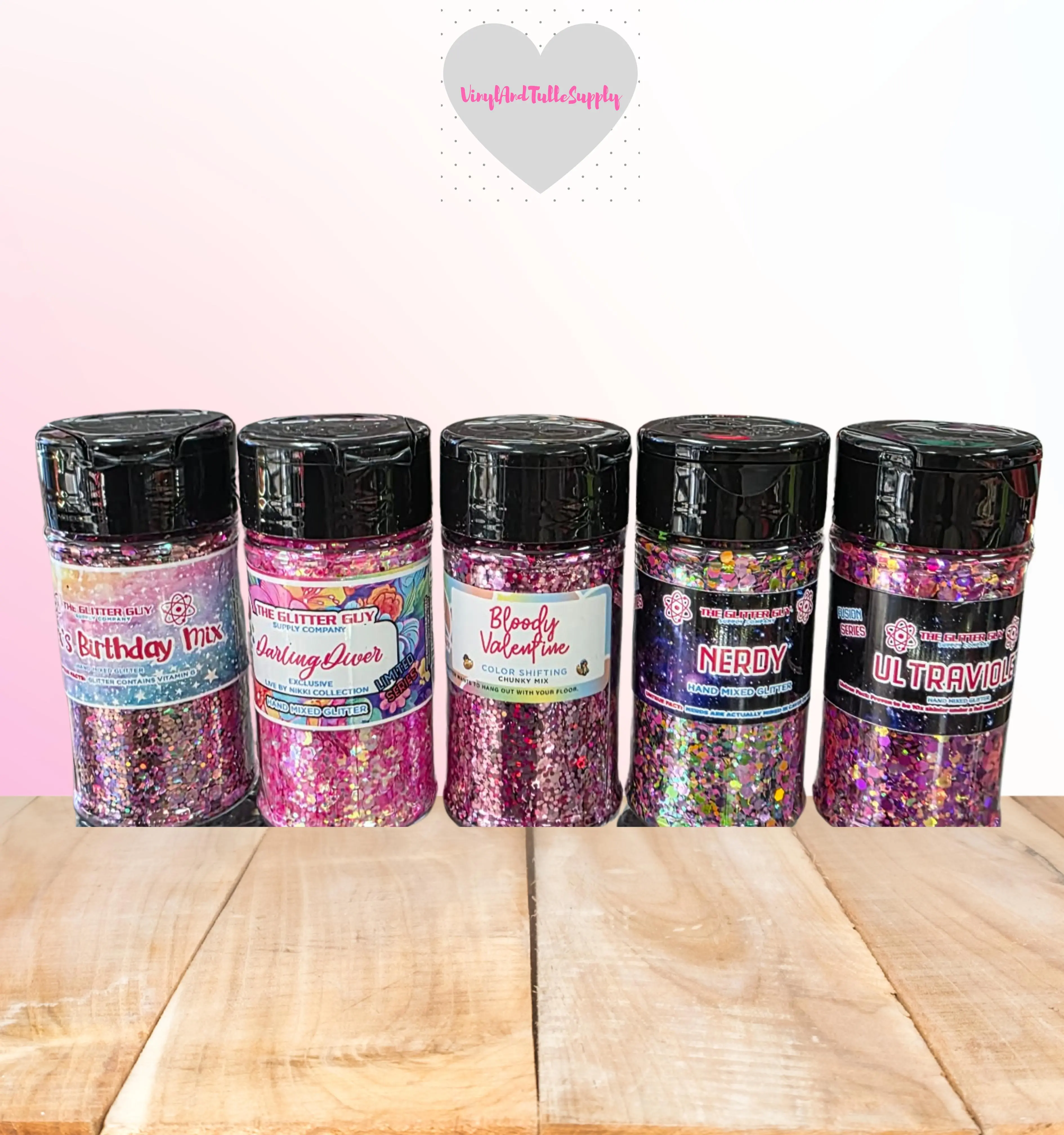 The Glitter Guy Chunky Glitter, Clump-Free Polyester Mix for Bedazzling Nail Art & DIY Crafts, Pink Dreams Custom Color, 100ml (54-58g), Bedazzling Glitter Kit