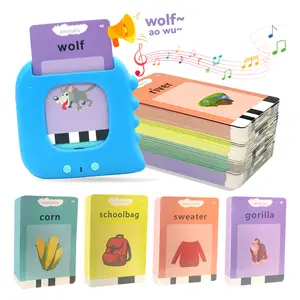 Children's Phonics Talking Flash Cards - 240-Count Montessori Educational Toys with Common Vocabulary, Speech & Language Therapy Tools for 1-5 Years Autistic Kids, Aids Language Skills Improvement