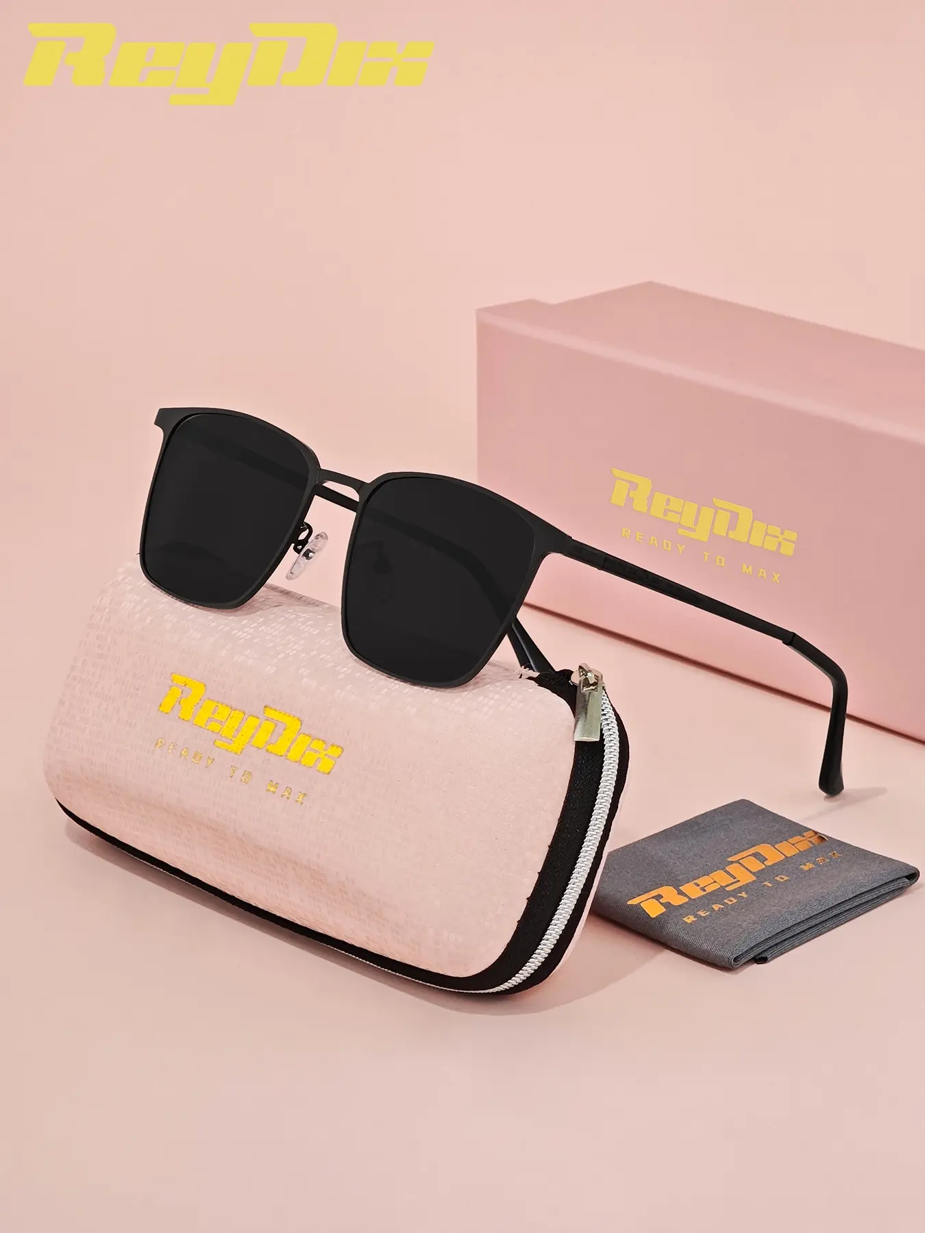 1 Piece Reydix Unisex Square Full Frame Sunglasses Petite frame shape UV400