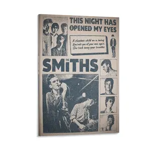 The Smiths Band Art Vintage Poster on Canvas for 90s - Inspired Room Decor Canvas Poster Bedroom Decor Sports Landscape Office Room Decor Gift Frames Ornaments Wall Decoration Artistic