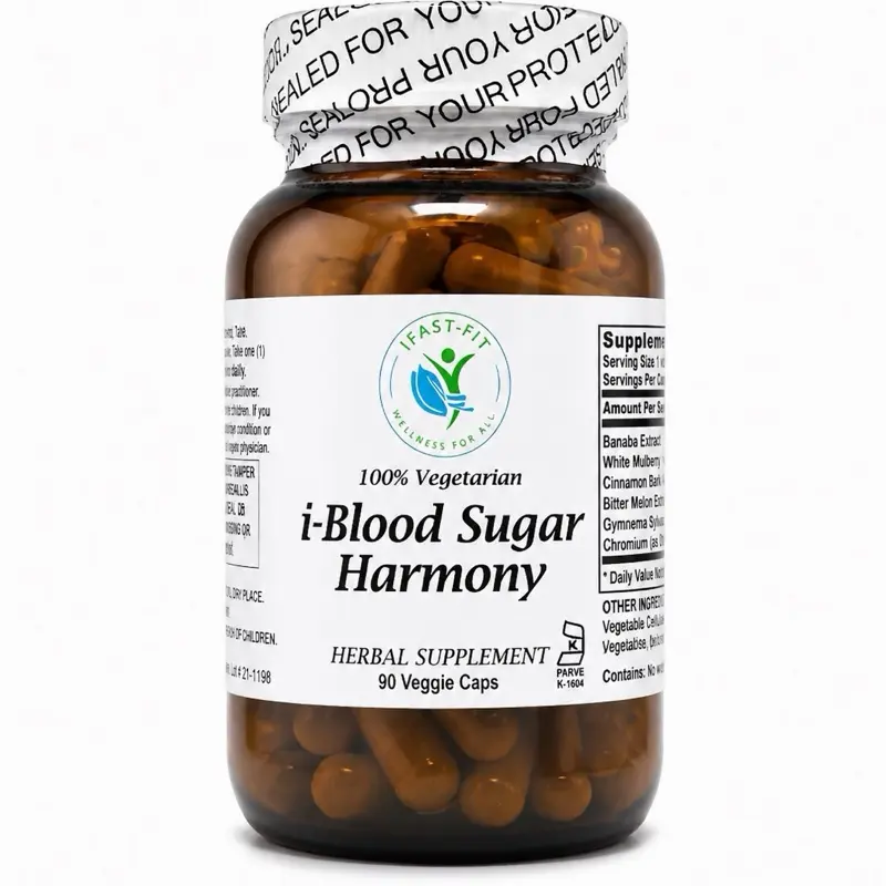 IFastFit I-Sugar Harmony Herbal Supplement sugar support 90 Veggie Capsules - 100% Vegetarian for Healthcare and Vitality - Vitamin