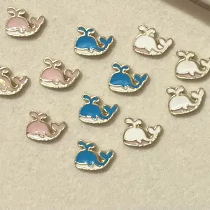 Mini Whales Metal Charms (10pcs)