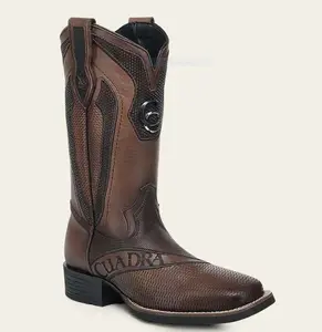 BOOTS CUADRA CRUST MIEL EMBROIDERY & LASER SQUARE TOE CU986