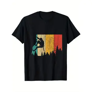 Vintage Rock Climbing Bouldering Design For Mens T-Shirt