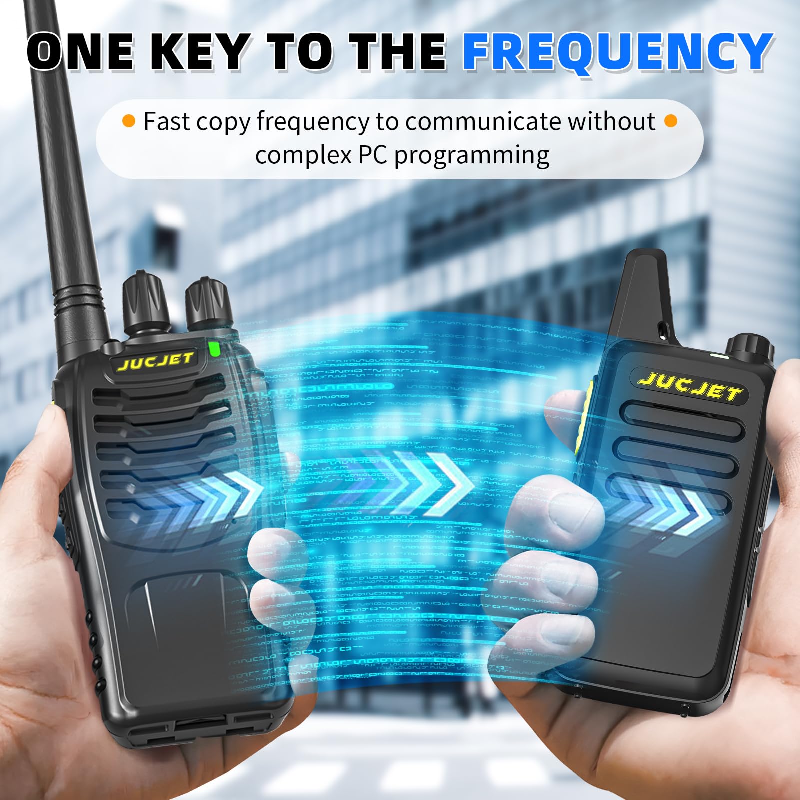 Walkie Talkies for Adults 4 Pack - Rechargeable Long Range 2 Way Radios with Charging Base, Headsets, Type-C Cable, One-Click Pairing, Noise Reduction & Digital Encryption - Perfect for Family Outdoor Hiking (Black)