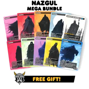 Nazgul Mega Proxy Bundle | 9 Nazgul Versions, Orcish Bowmasters, The One Ring, and More! Perfect for Commander/EDH Decks! Mtg Fans Shadowy World Art Style