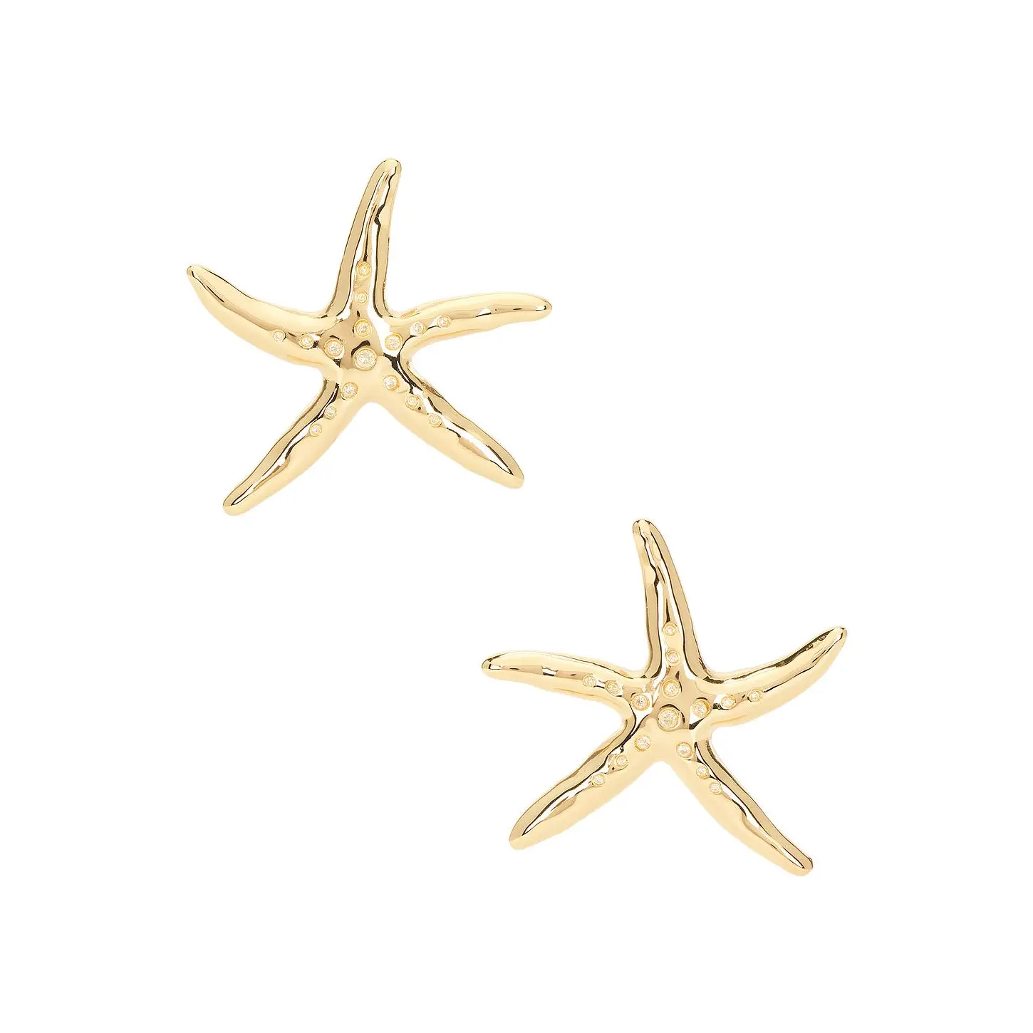 Ettika Statement Starfish Stud Earrings in Gold