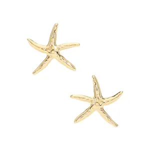 Ettika Statement Starfish Stud Earrings in Gold