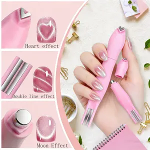 3-in-1 Cat Eye Effect Gel Nail Polish Magnet Wand | Multi-Functional Iron Gel Polish Nail Art Tool, Suitable for Home Salon Manicures, nails kit set, nail tech supplies, nail kit for beginners