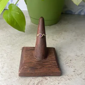 Simple Dainty Crystals Ring