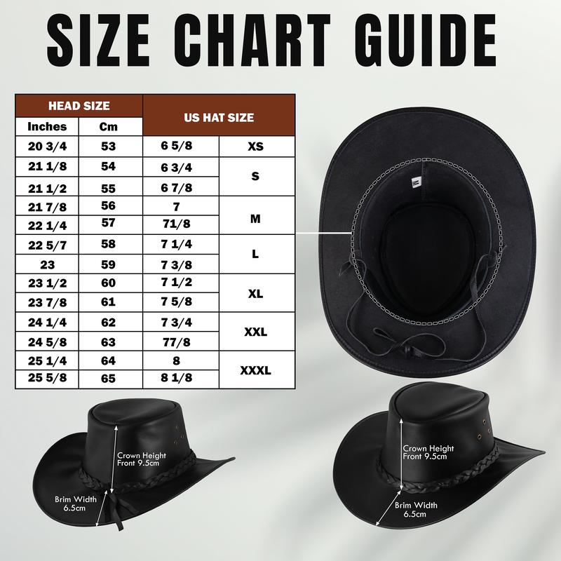 Anaaz Genuine Calf Suede Leather Western Cowboy Hat Cowboy Hat Men and Women Hat