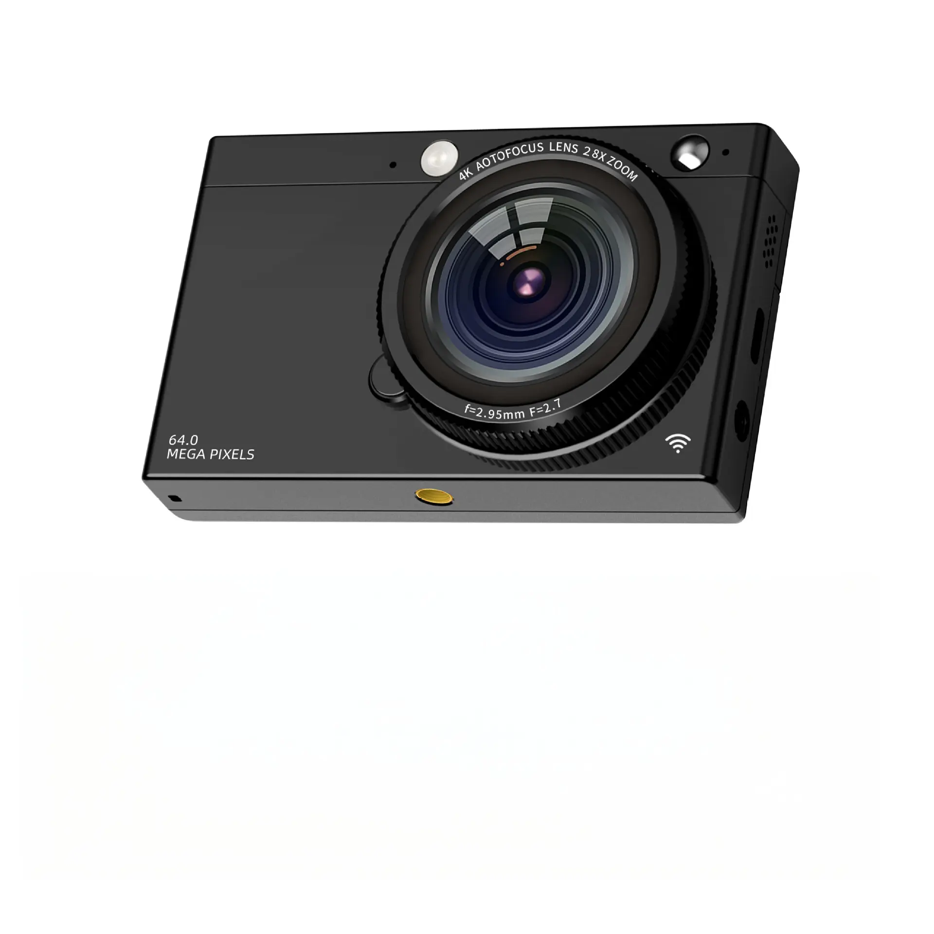 64MP HD CCD Compact Digital Camera Video Camcorder - Student-Friendly Black Mobile Device with Card Slot, Vintage Style, Beauty Filter, Selfie Mode, Built-In WiFi, Recording Function for Casual Novice Users & Friends (Memory Excluded)