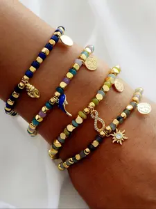 Fashionable Colorful Beaded Bracelets Set, Boho Style Jewelry for Women & Girls, Trendy All-match & Exquisite Jewelry for Birthday Gift