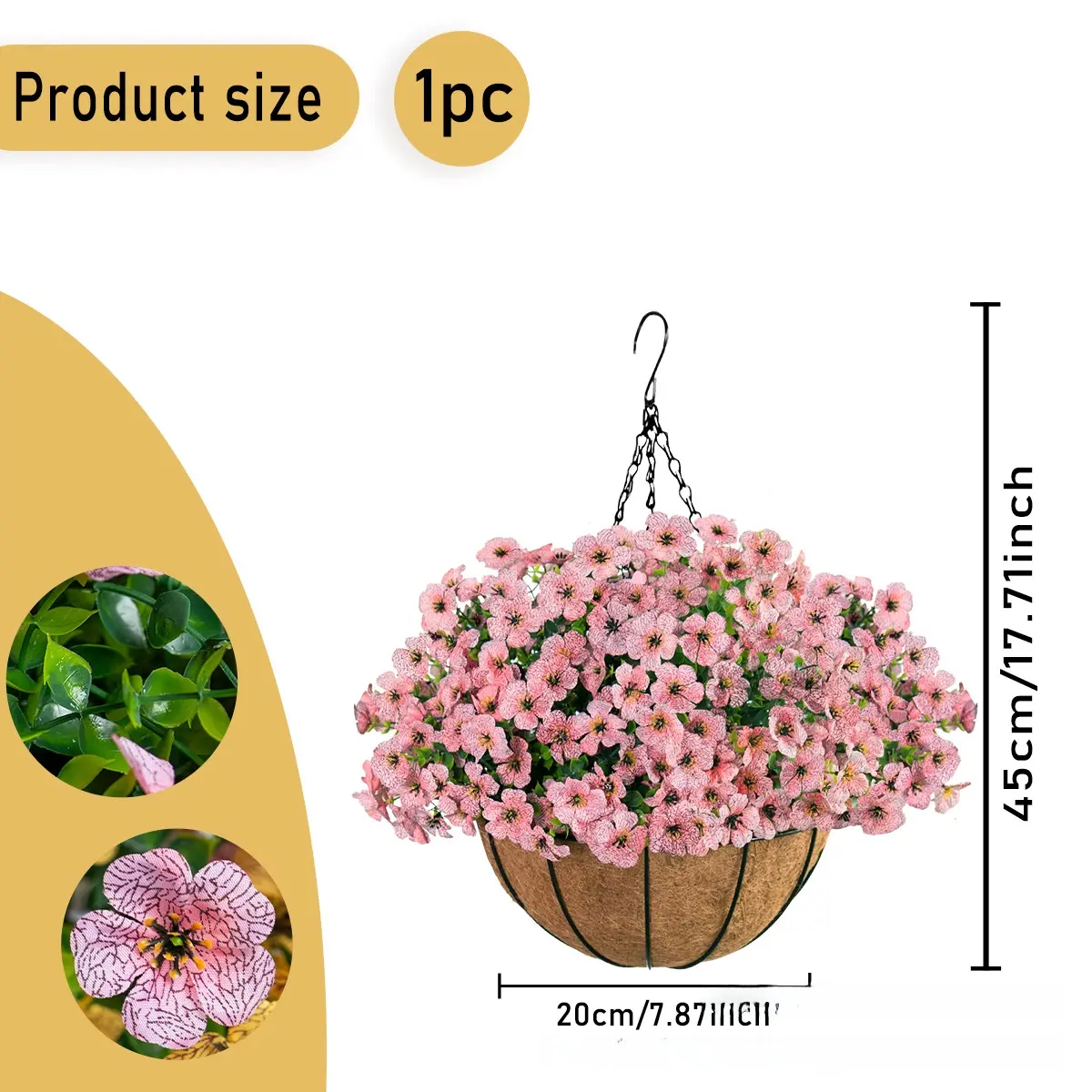 Pink hanging basket-20cm [Large quantities offer b