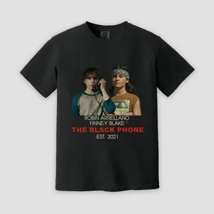 Robin Arellano and Finney Blake Shirt Comfort Colors, Retro Black Phone Movie Tee, Vintage Horror Film Unisex Tshirt Gifts for Fans